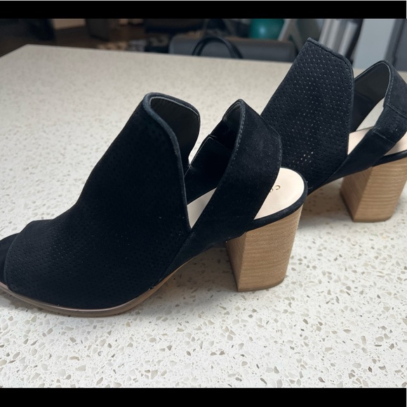 Cole Haan - Suede Block Heel Open Toe - Picture 3 of 9